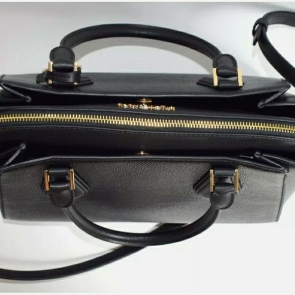 Michael Kors Crossbody Daria Large Triple Compartment Black Leather Satc… - Picture 8 of 11